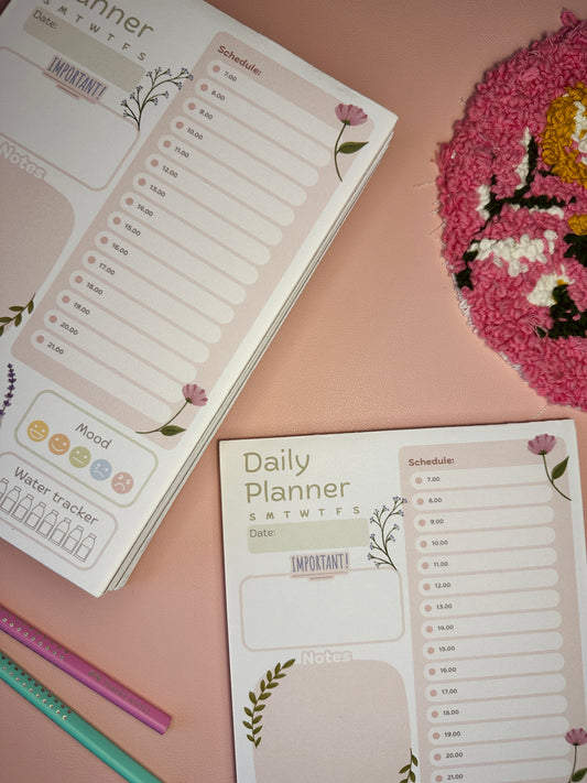 A5 Floral daily planner