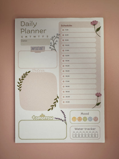 A5 Floral daily planner