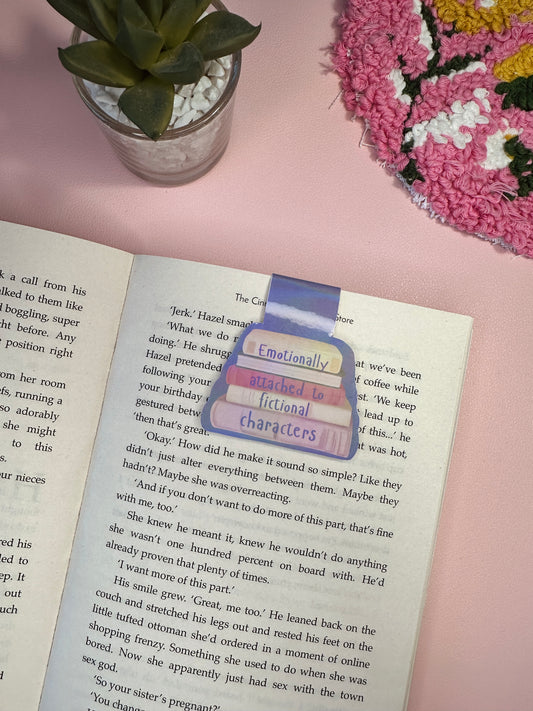 Emotionally attached to fictional characters magnetic bookmark