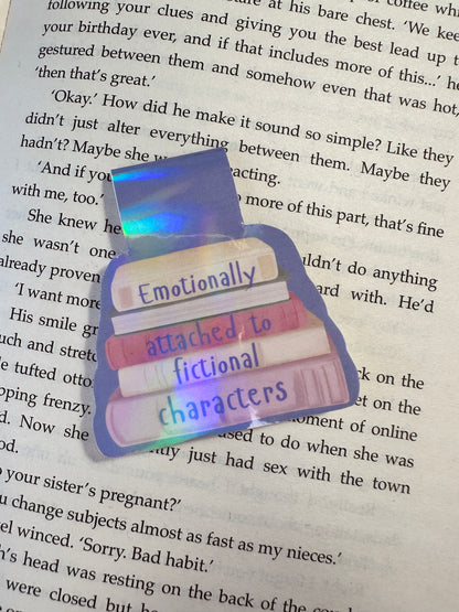 Emotionally attached to fictional characters magnetic bookmark