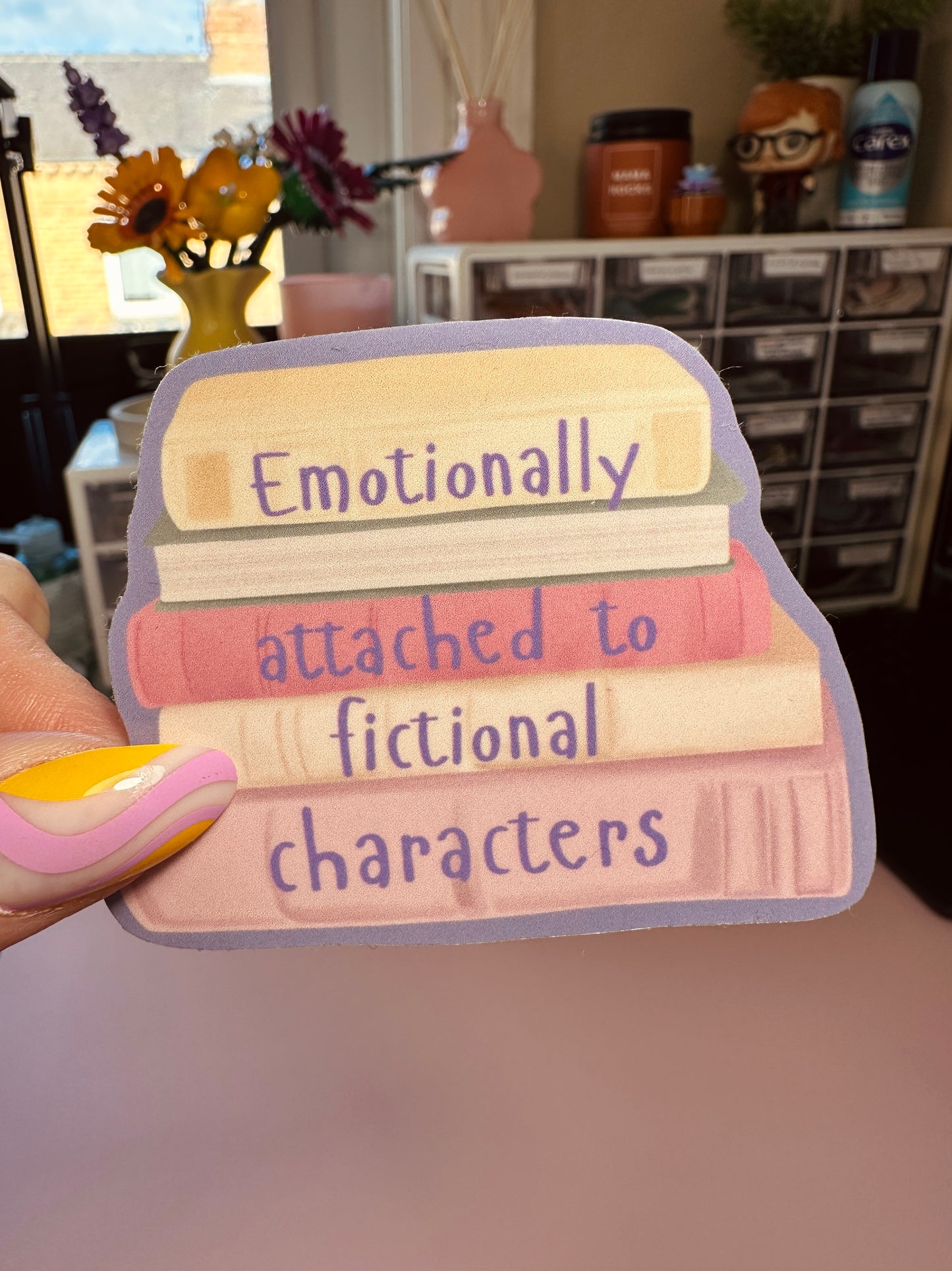 'Emotionally attached to fictional characters' sticker