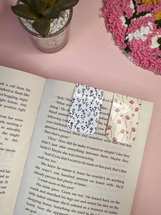 Floral magnetic bookmarks - Pack of 2