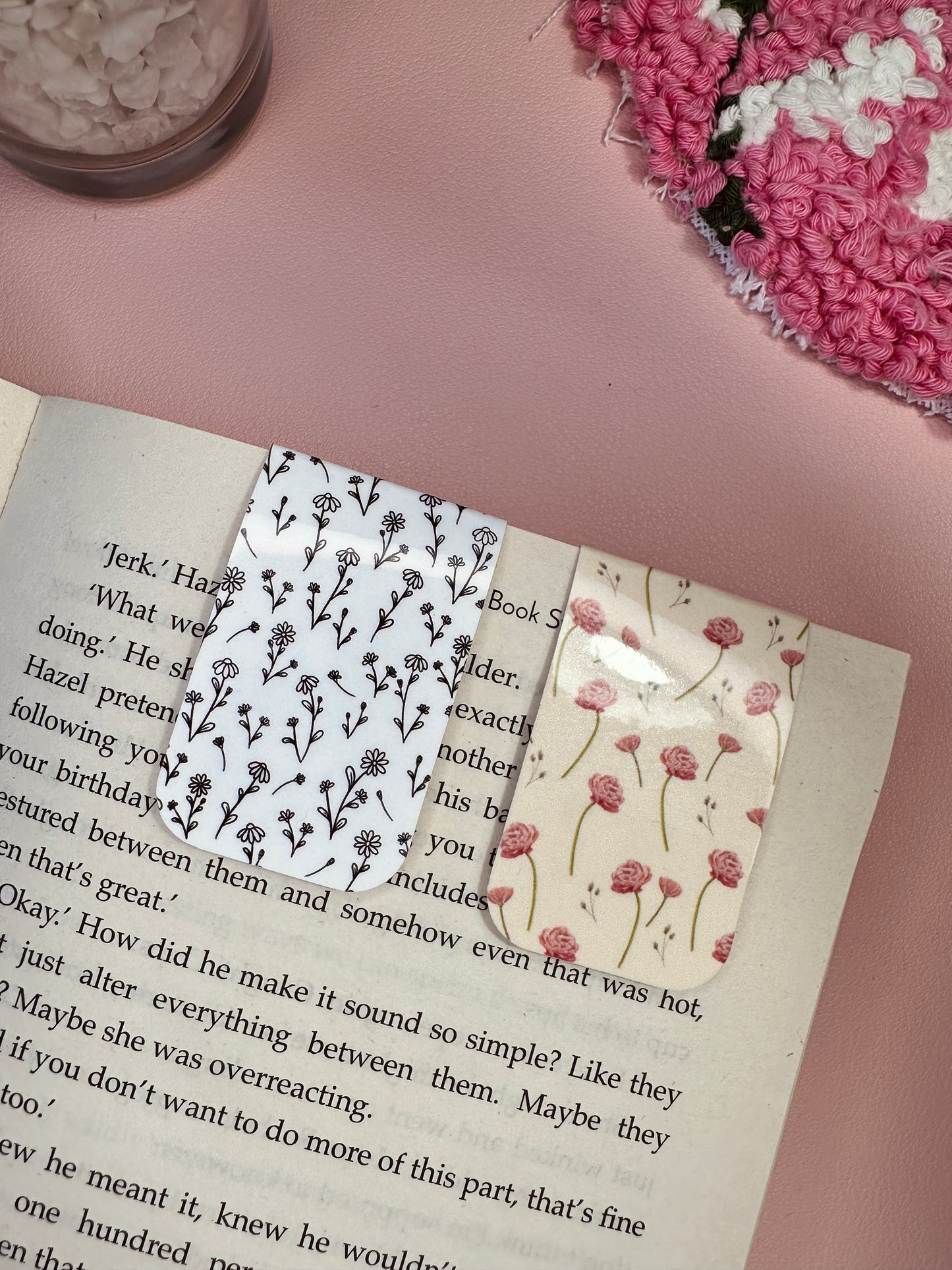 Floral magnetic bookmarks - Pack of 2