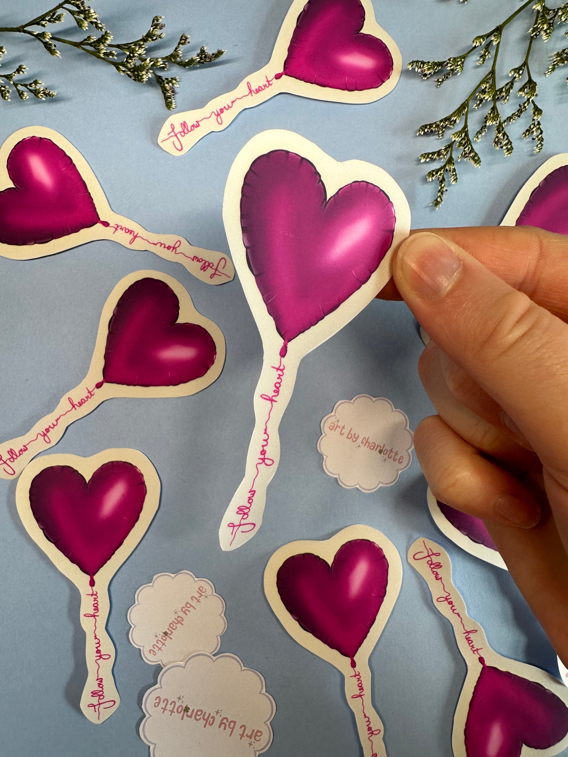 ‘Follow your heart’ sticker - Art by Charlotte #