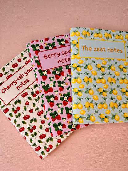 Fruity notebooks - Pack of 3