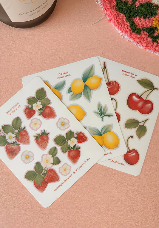 'A Little Fruity' Sticker sheet bundle