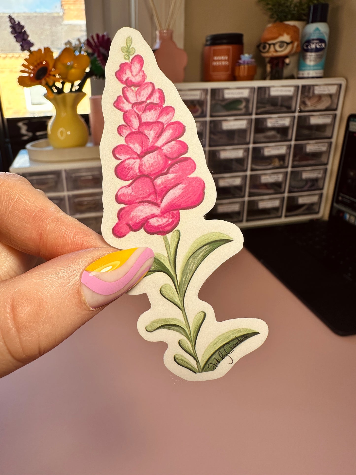 Gallery pink sticker