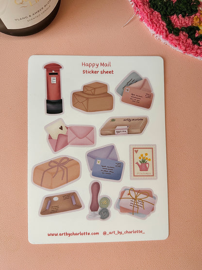 'Happy Mail' Sticker sheet