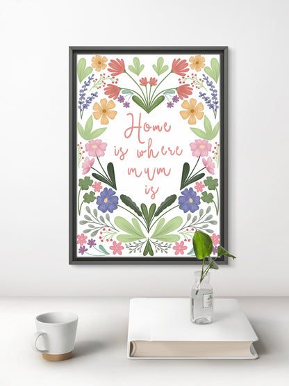 'Home is where mum is' print