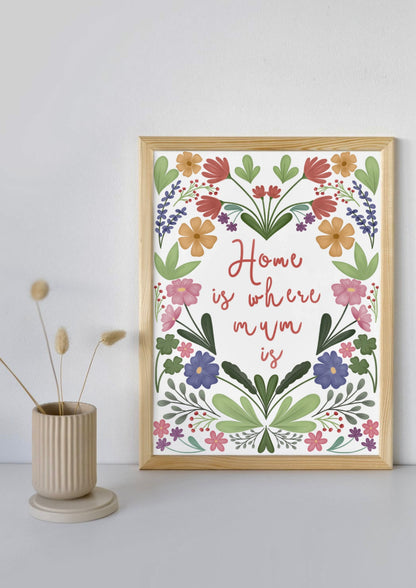 'Home is where mum is' print
