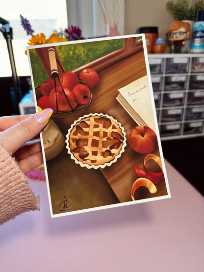 Homemade apple pie print