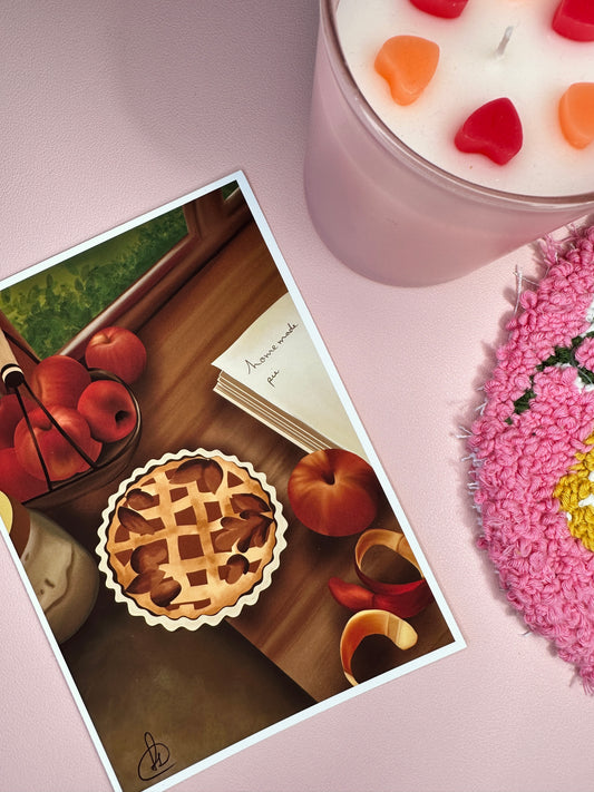 Homemade apple pie print