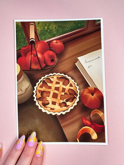 Homemade apple pie print