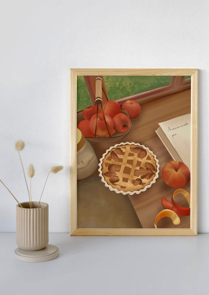 Homemade apple pie print