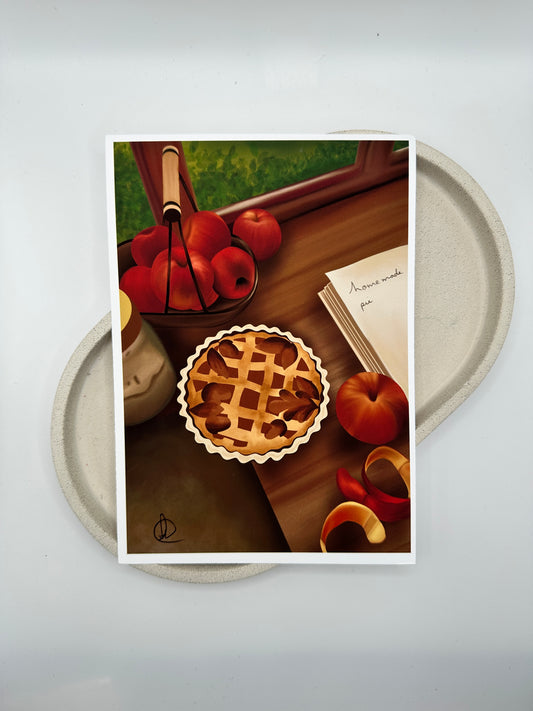 Homemade apple pie print