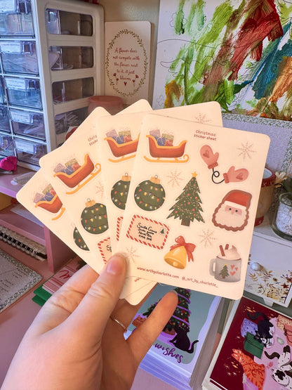 'Christmas' mini sticker sheet