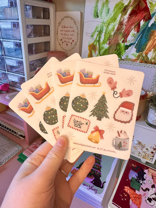 'Christmas' mini sticker sheet