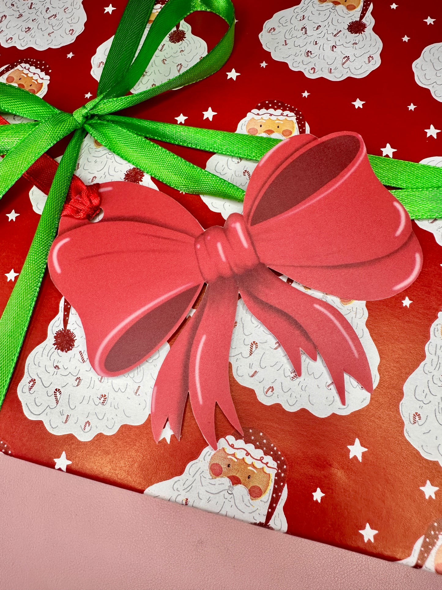 'Red Bow' luxury gift tags (pack of 4)