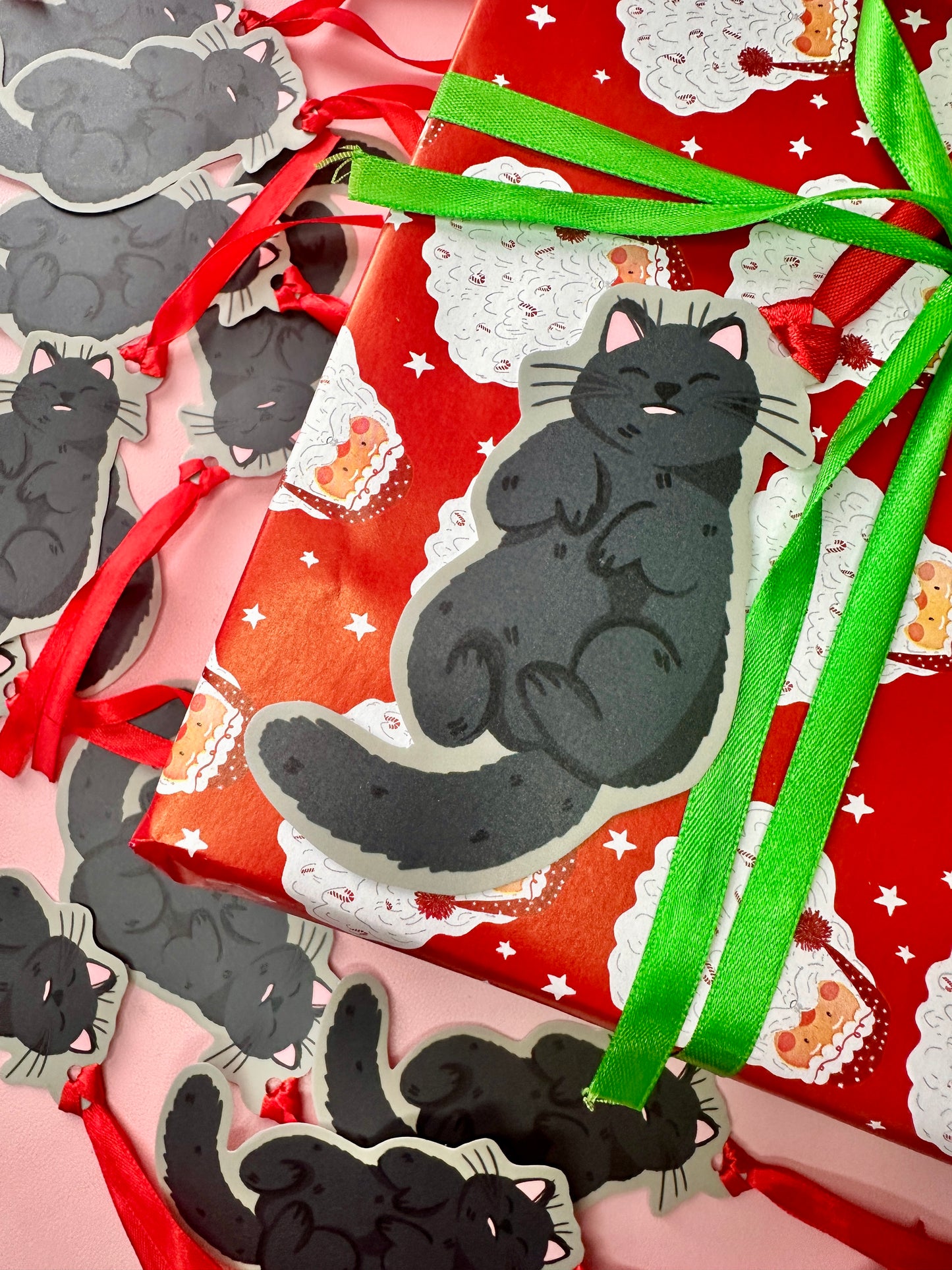 'Black cat' luxury gift tags (pack of 4)