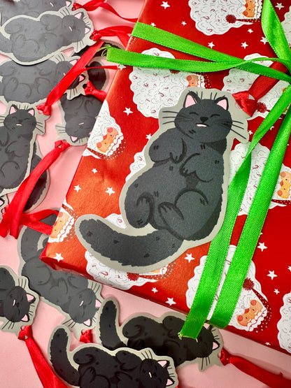 'Black cat' luxury gift tags (pack of 4)