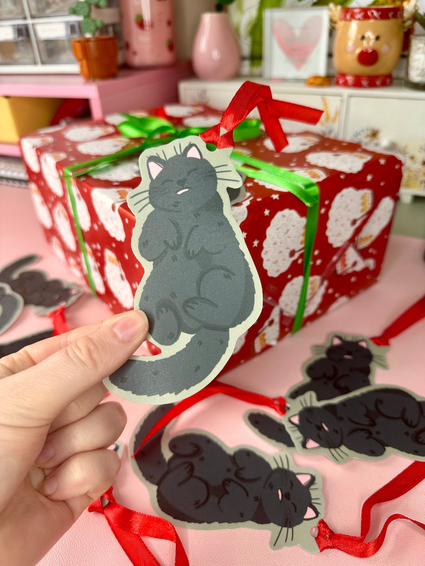 'Black cat' luxury gift tags (pack of 4)