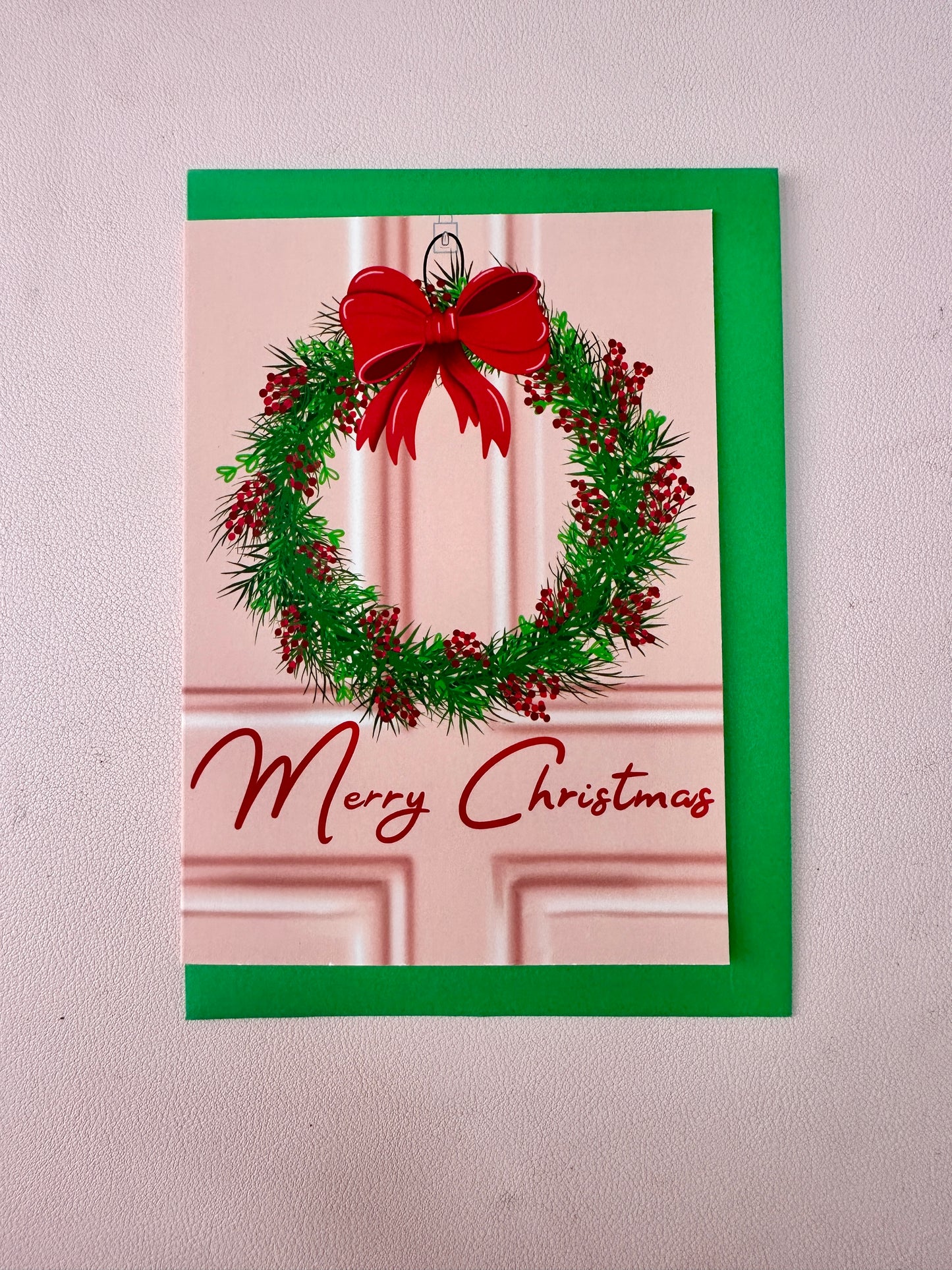 'Christmas wreath' Christmas card (pack of 5)