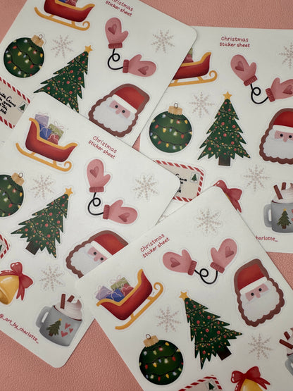 'Christmas' mini sticker sheet