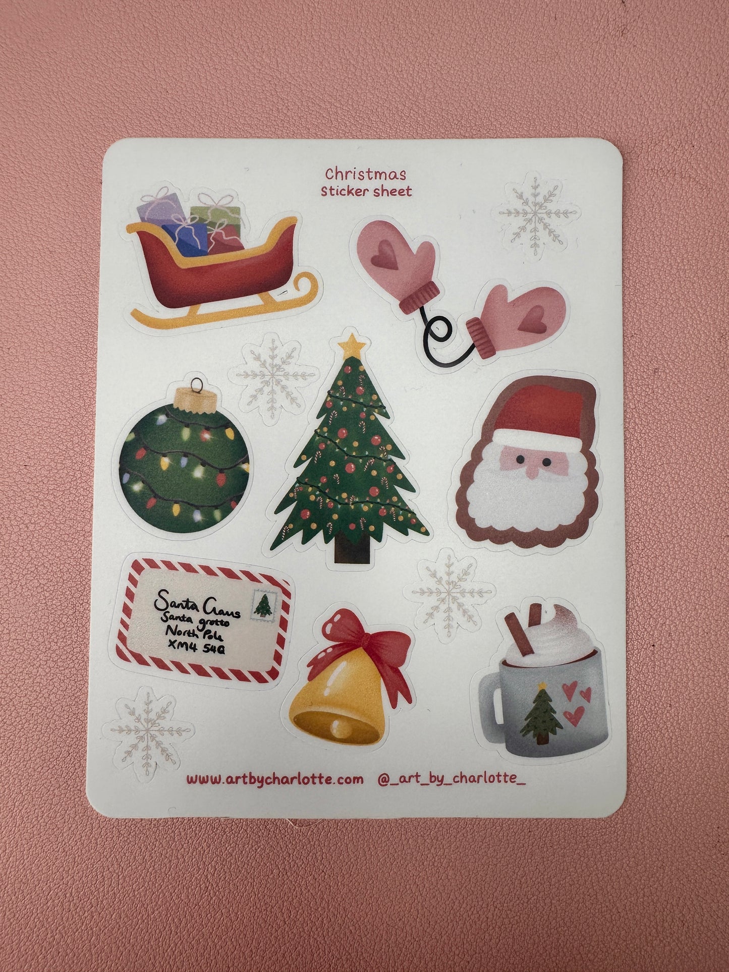 'Christmas' mini sticker sheet