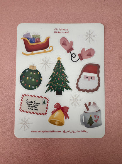 'Christmas' mini sticker sheet