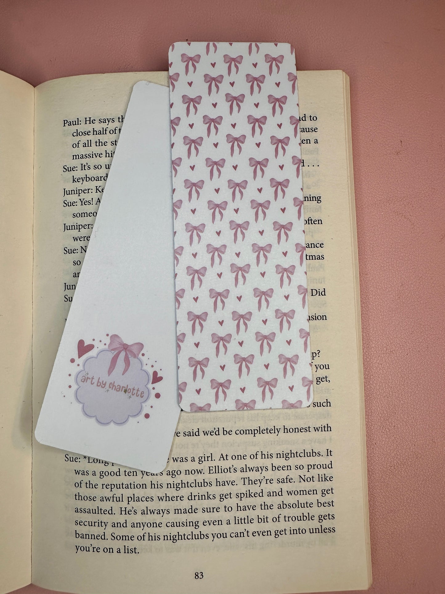 'Pink Girly' Bookmark