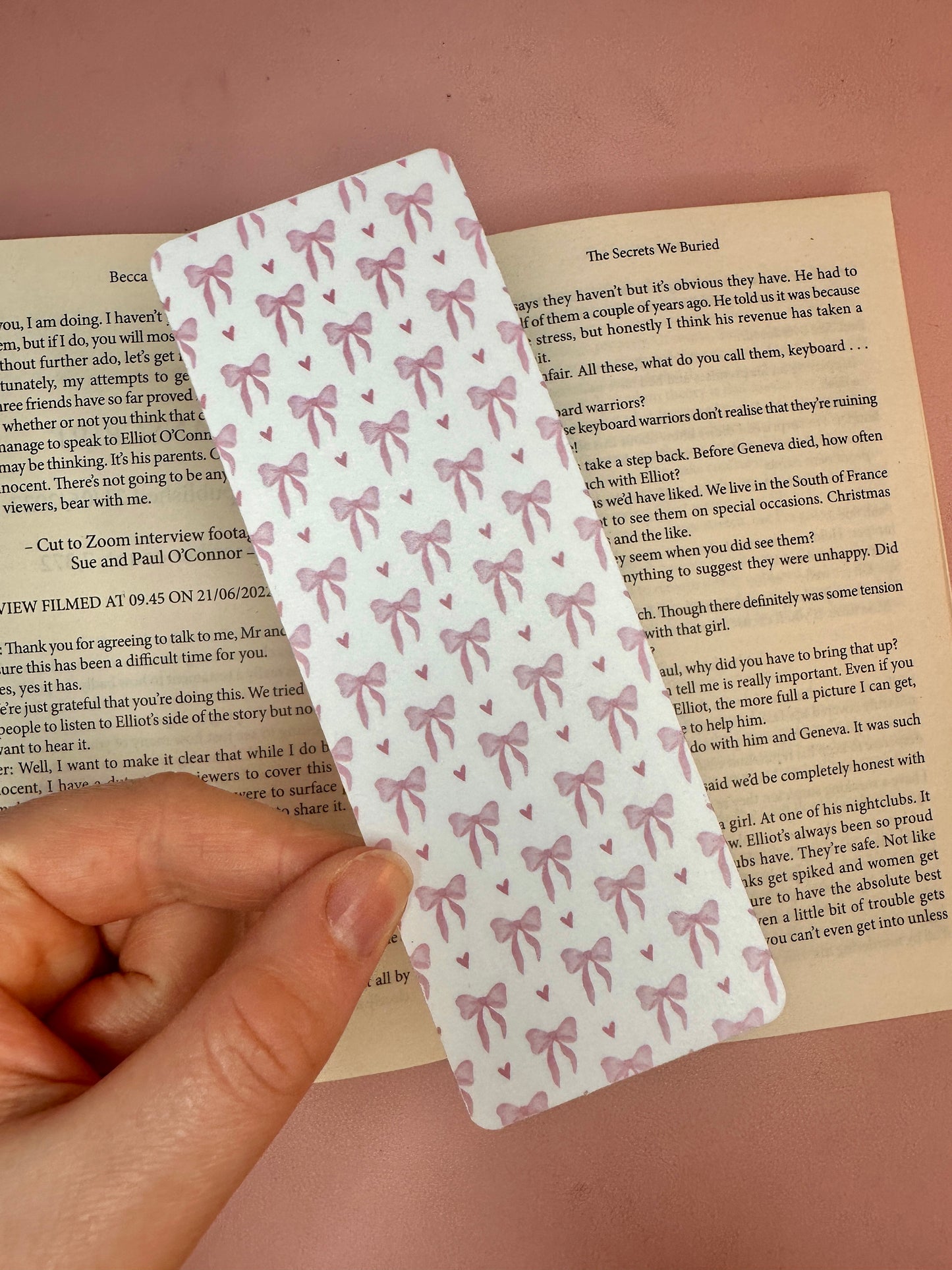 'Pink Girly' Bookmark