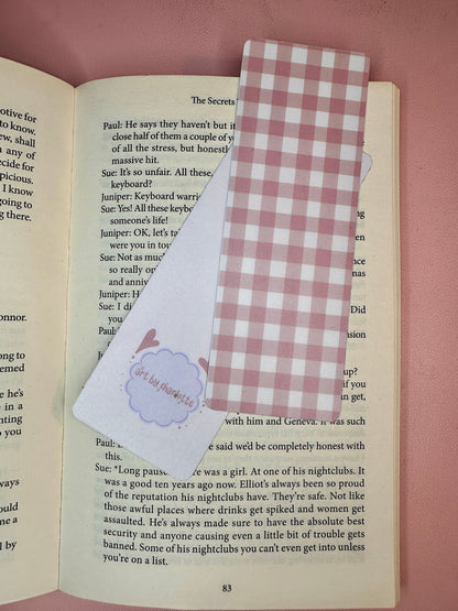 'Pink Check' bookmark