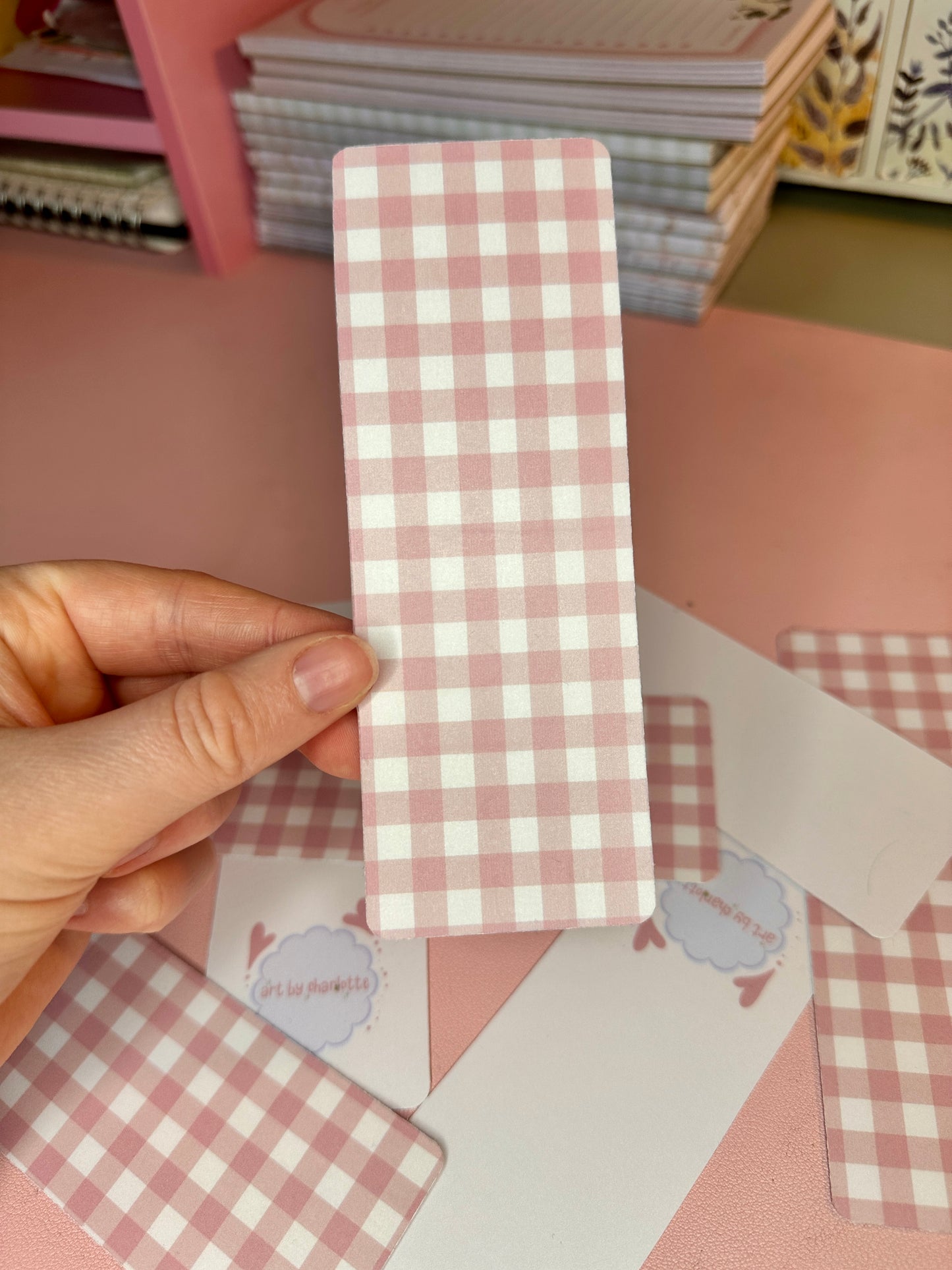 'Pink Check' bookmark