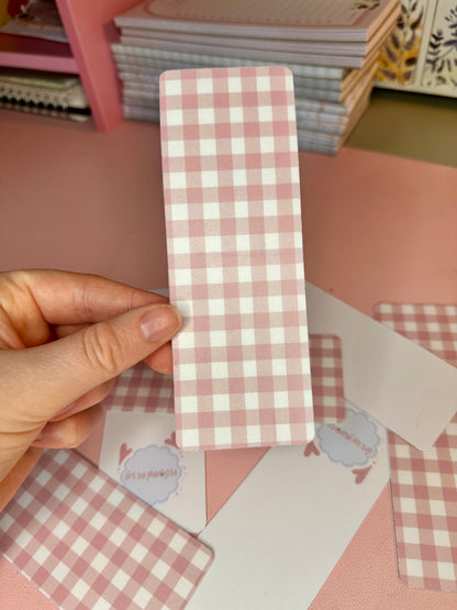 'Pink Check' bookmark