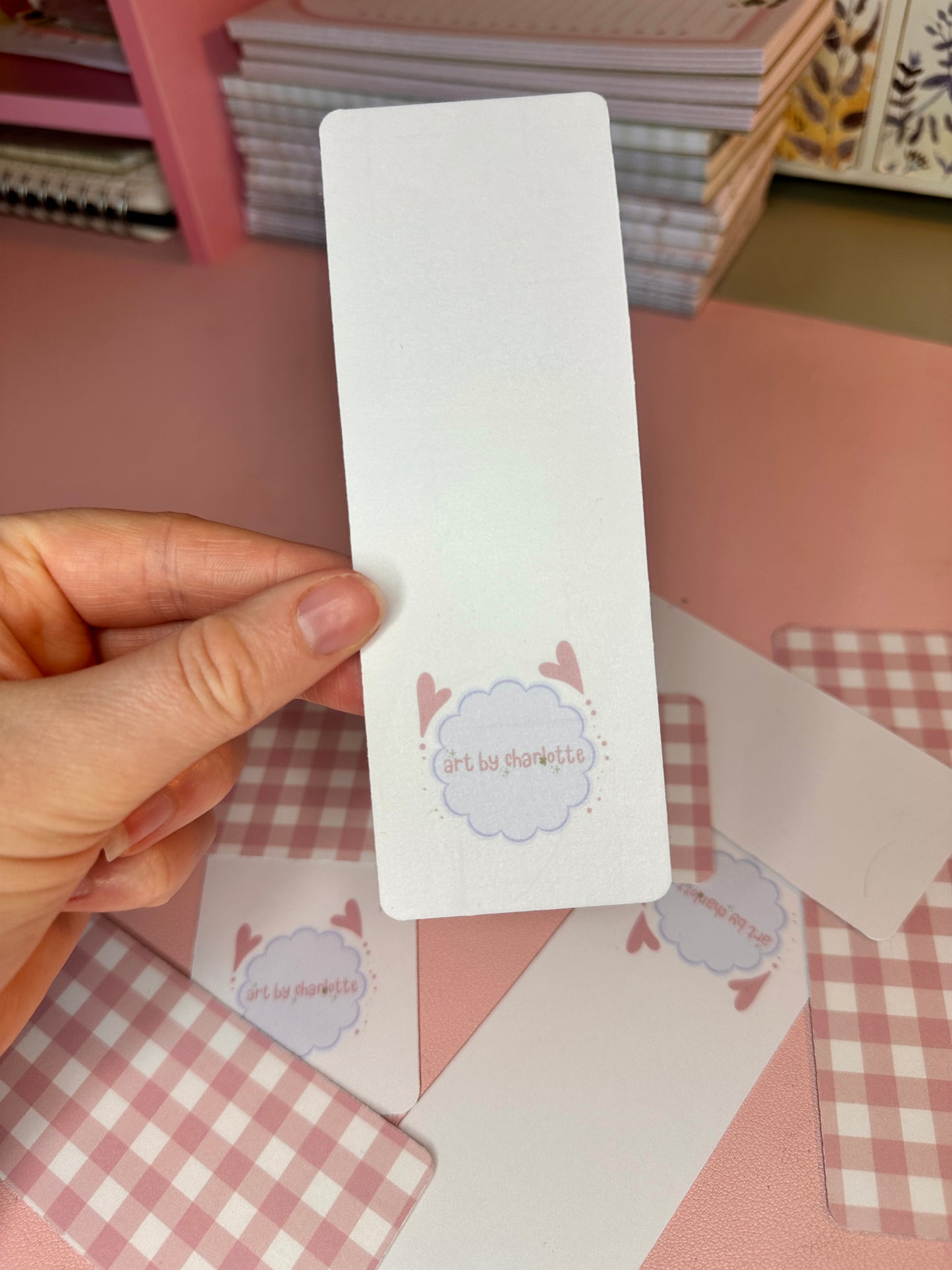 'Pink Check' bookmark