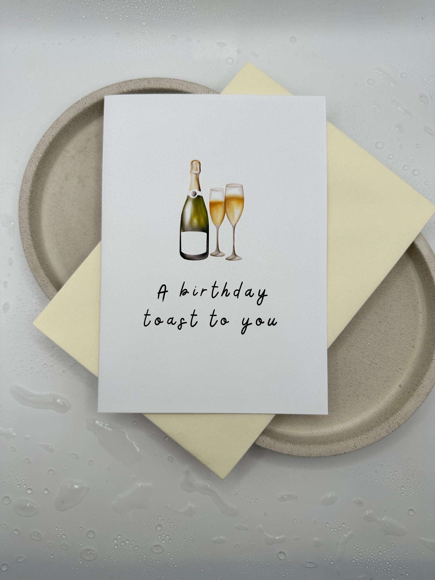 A birthday toast card