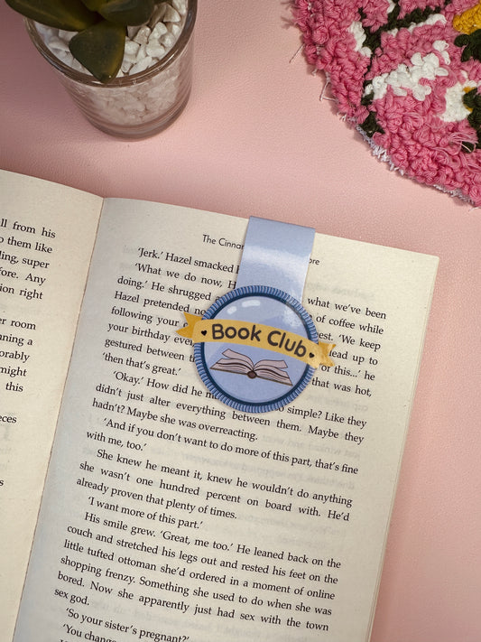 'I'm finally in a club' magnetic bookmark