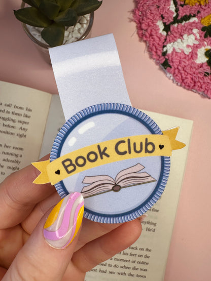 'I'm finally in a club' magnetic bookmark