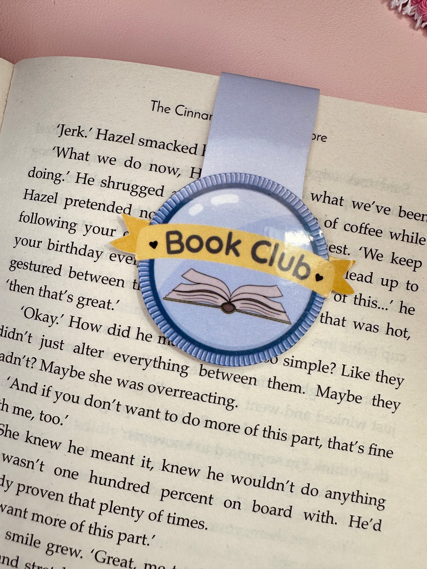 'I'm finally in a club' magnetic bookmark