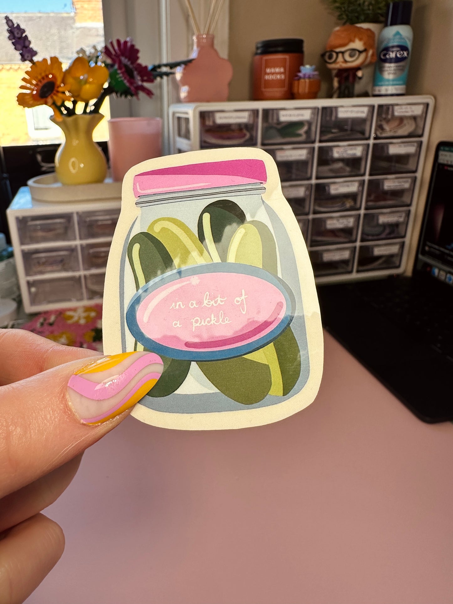 ‘In a bit of a pickle’ sticker