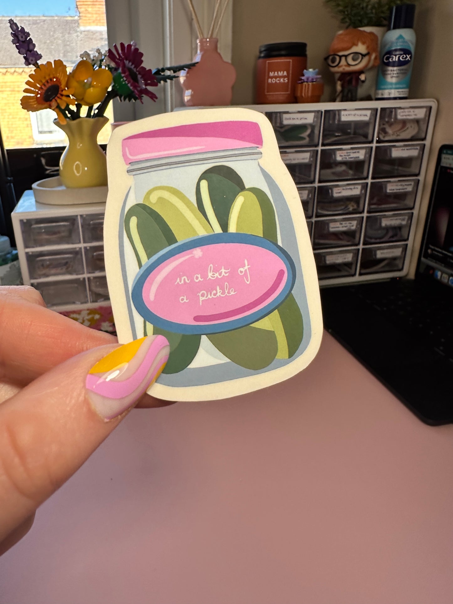 ‘In a bit of a pickle’ sticker