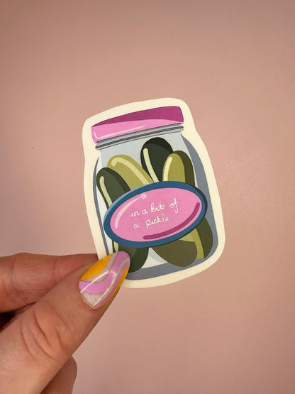 ‘In a bit of a pickle’ sticker