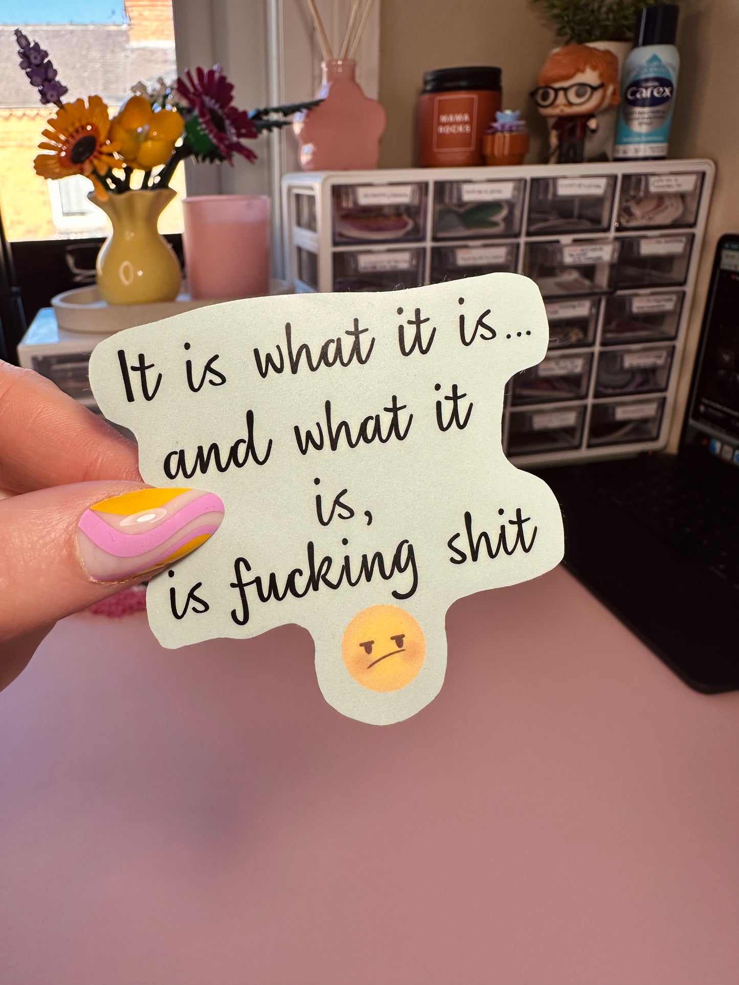 It is what it is and what it is, is fucking shit sticker