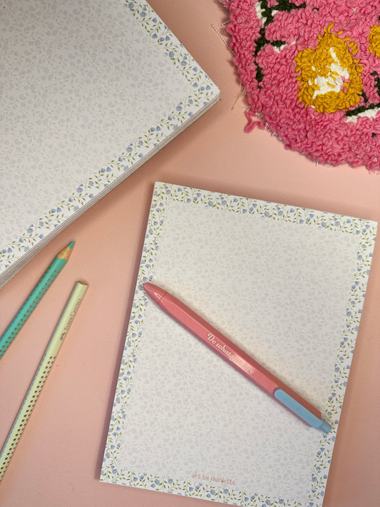 'It's all periwinkle' memo pad