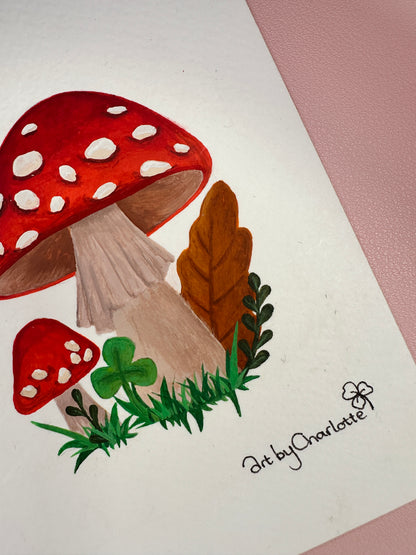 'Lets grow old together like mushrooms' mini original
