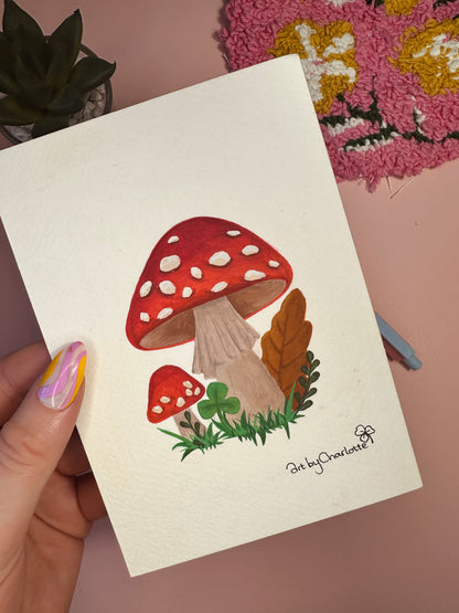 'Lets grow old together like mushrooms' mini original