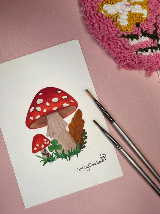 'Lets grow old together like mushrooms' mini original