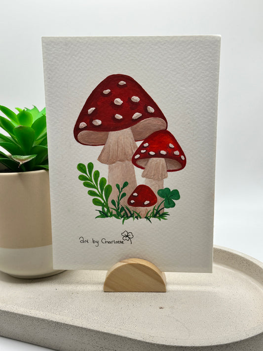 'Life is better with mushrooms' mini original