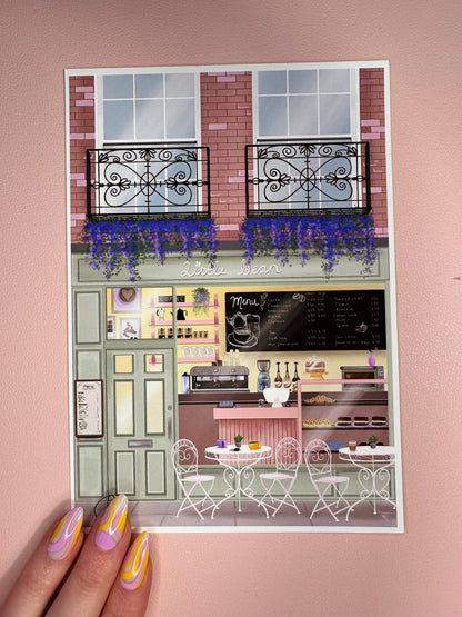Little bean cafe print