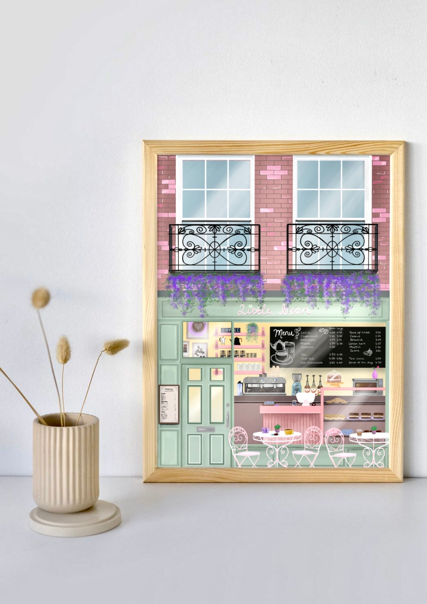 Little bean cafe print